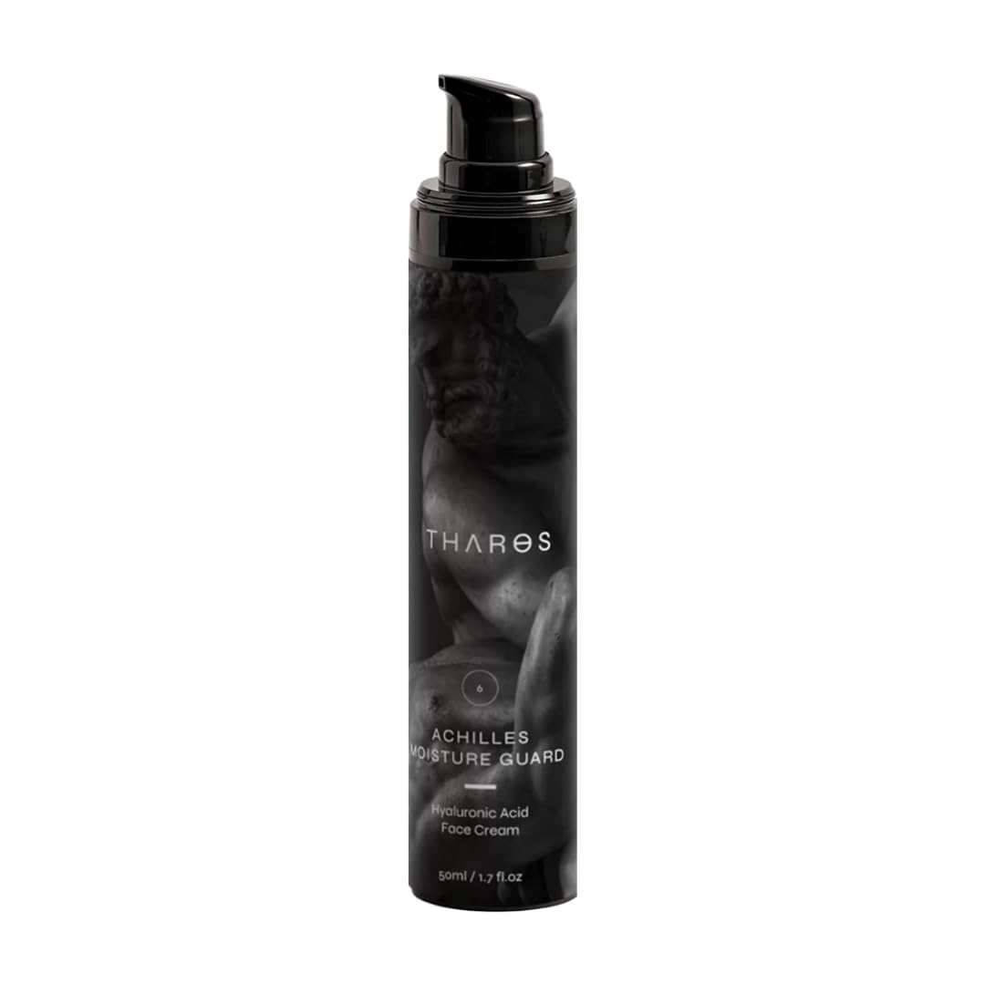 THAROS Men's Hyaluronic Acid Face Cream - Hydrating & Calming Moisture Guard | 1.7 fl. oz, Vegan for Normal & Dry Skin