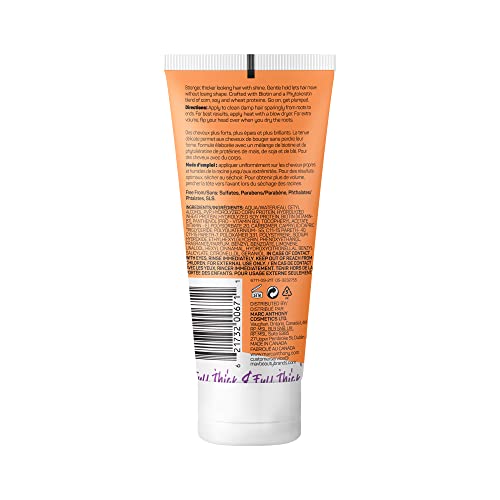 Marc Anthony Hair Thickening Styling Cream for Thin & Flat Hair, Instantly Thick - Volumizing Hair Cream with Biotin, Lightweight Hold for Thicker Fuller Hair - Sulfate-Free Haircare Products