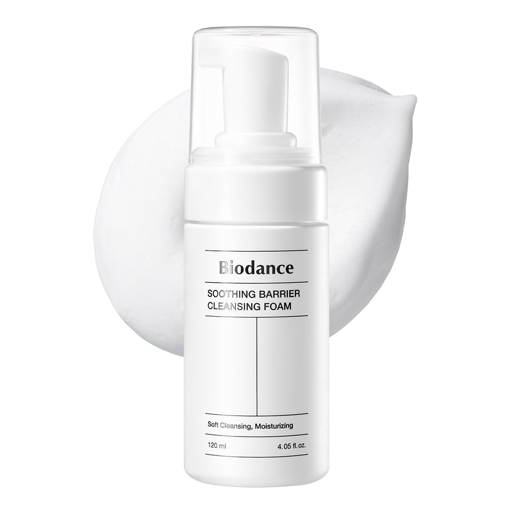 BIODANCE Soothing Barrier Cleansing Foam - Gentle Micro Bubble Facial Cleanser | 4.06 fl. oz, 120ml
