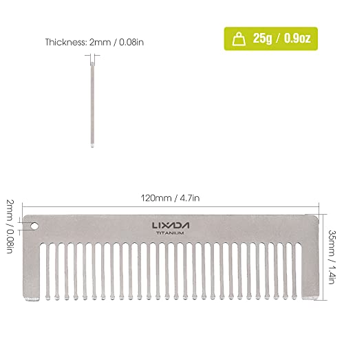 LIXADA Titanium Comb, Hair Beared Comb, Pocket Comb, Anti-Static Smooth Strong Light Heat-Resistant Daily use