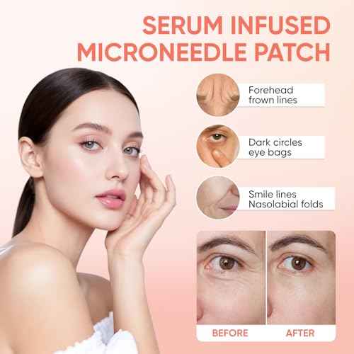 MicroGlow Eye Patches,Under Eye Patchs Hyaluronic Acid Eye Mask for Dark Circles for Women, Forehead Wrinkle & Smile Line Patches (1BOX(3 Pairs))