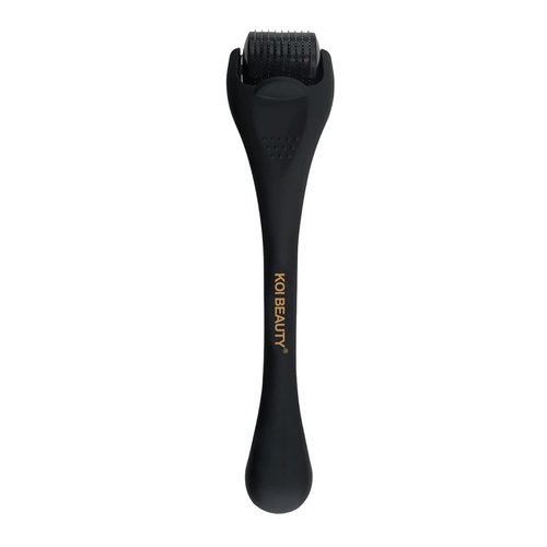 Koi Beauty Derma Roller Titanium Microneedle Roller, 540 Microneedling Roller, Premium Micro Needling Roller for Men Women, Micro Needle Roller Carbon Black