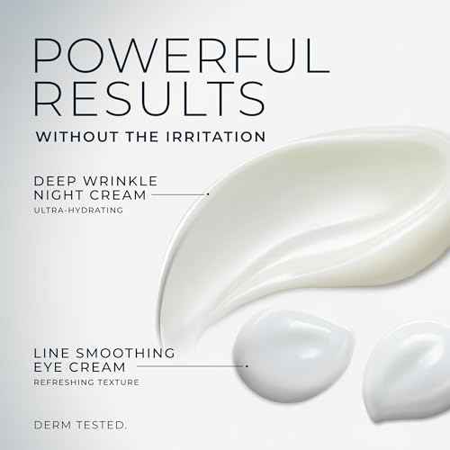 RoC Retinol Correxion Value Set Duo, Deep Wrinkle Anti-Aging Night Face Cream + Under Eye Cream for Dark Circles & Puffiness - Retinol Eye Care