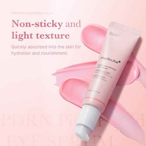 medicube Salmon DNA PDRN Pink Peptide Eye Serum with Niacinamide and 99% Purity Retinol for Fine Lines, Uneven Skin Tone, Korean Skin Care 1.01fl.oz