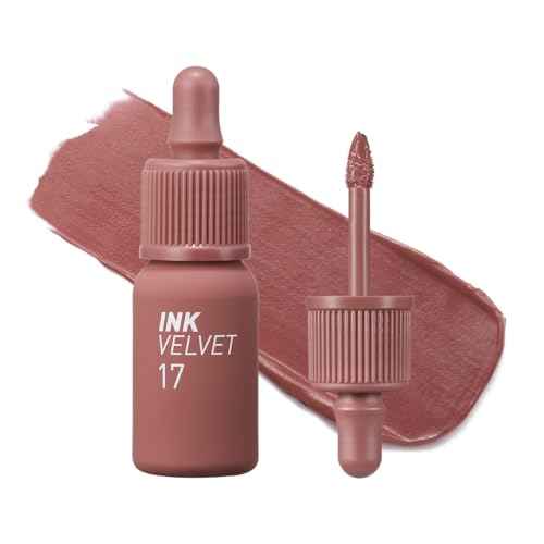 Peripera Ink the Velvet Lip Tint - High Pigment Color, Longwear, Weightless, Not Animal Tested, Gluten-Free, Paraben-Free (17 ROSY NUDE)