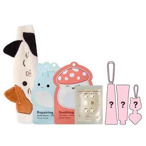 TONYMOLY x Squishmallows Advent Calendar 2025 ? 7-Day Limited Edition Holiday Skincare Gift Set with Hand Cream, Lip Gloss, Sheet Masks & Collectibles