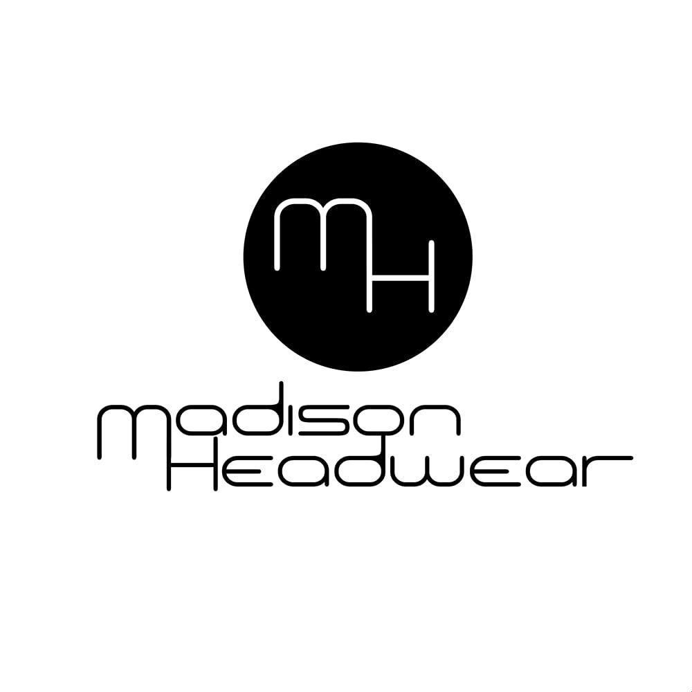 Madison Headwear Pretied Lurex Lines Head Scarves for Women Featuring A Unique Sparkly Finish and Stretchy Ribbed Fabric (Navy/White/Silver)