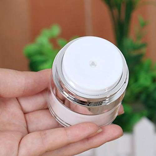 Airless Cosmetic Jar - Refillable Travel Makeup Container | Leak-Proof Design for Creams & Foundations | 1.7 oz Made in USA