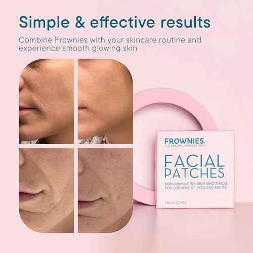 Frownies Facial Patches for Wrinkles on the Corner of Eyes & Mouth - Hypoallergenic Anti-Wrinkle Face Tape - Wrinkle Patch to Smooth & Soften Crow¡¯s Feet & Smile Lines - For Overnight Use, 144 Patches
