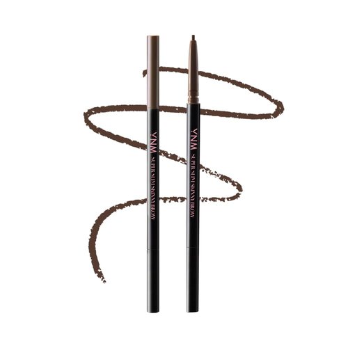 YNM Eyebrow Gel Pencil, BROWN, Super Slim, Dual-Sided, Precise, Fine Tip, Shapes, Defines, Fills Brows, Contours, Combs, 0.002 Oz