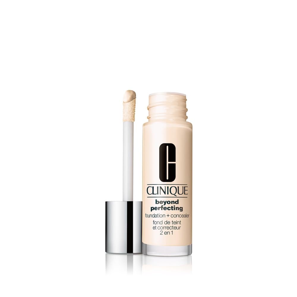 Clinique Beyond Perfecting Foundation + Concealer - Full Coverage | Natural Matte Finish for All Skin Types
