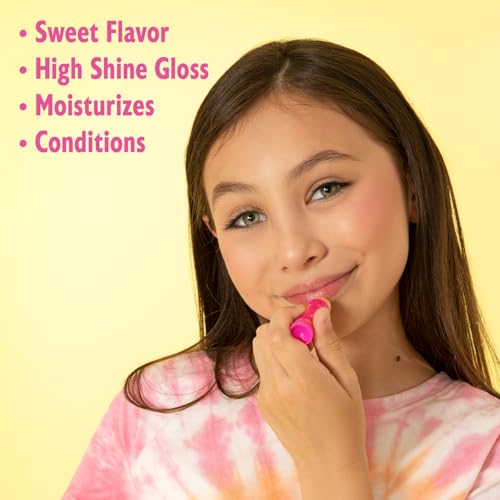 Lip Smacker Lippy Pals Swirls, Sanrio Hello Kitty, Flavored Moisturizing & Smoothing Soft Shine Lip Balm, Hydrating & Protecting Fun Tasty Glossy Finish, Cruelty-Free & Vegan - Cheerful Cherry, Kiwi
