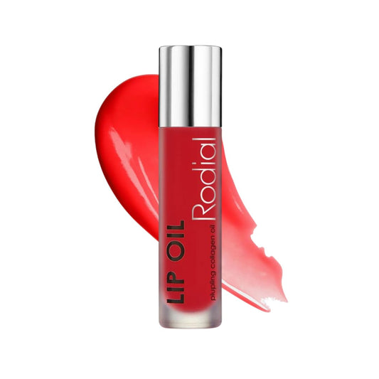 Rodial Plumping Collagen Lip Oil Cherry 0.13fl.oz, Vegan Collagen-Infused Lip Oil with Macadamia and Jojoba Oil, Deep Hydration for Fuller-Looking Pout, Ultra-Nourishing Formula