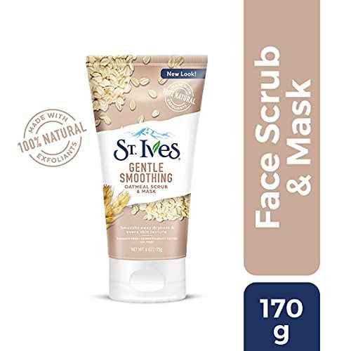 St. Ives Nourishing and Smoothing Face Scrub and Mask with Oats, 6 ounces