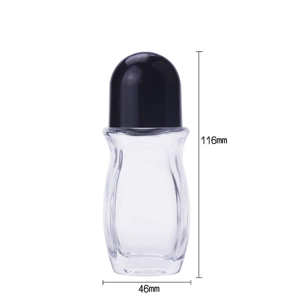 Wresty Roll On Glass Bottles For Essential Oils,2 Pcs Deodorant Bottles Perfume Roller Bottles Empty Deodorant Containers Roller Ball Bottles For Fragrance Cosmetics (50ml/1.69Oz)