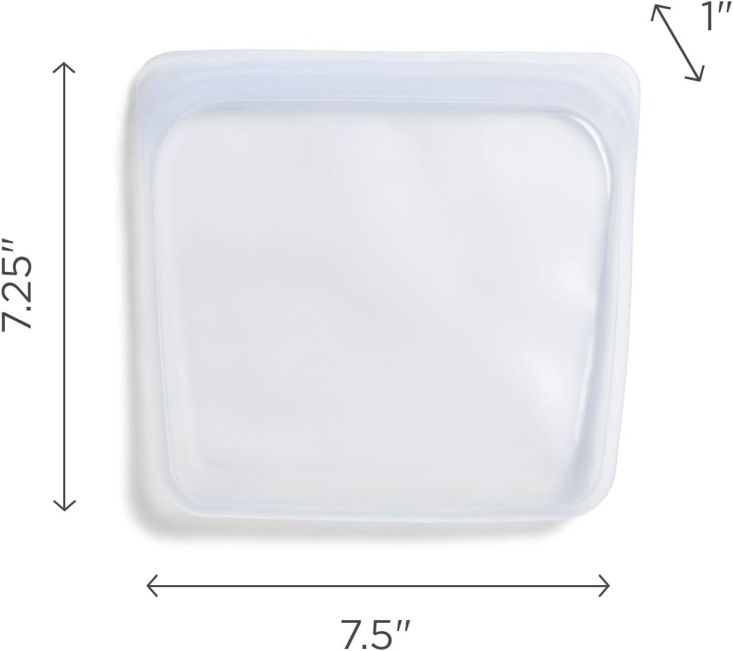 Stasher Silicone Reusable Storage Bag - Eco-Friendly 28 oz Sandwich & Freezer Bag | Microwave & Dishwasher Safe, Tie Dye Blue