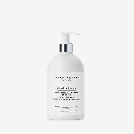 Acca Kappa White Moss Hand Wash - Gentle Chamomile & Lemon Balm Cleanser, 500ml