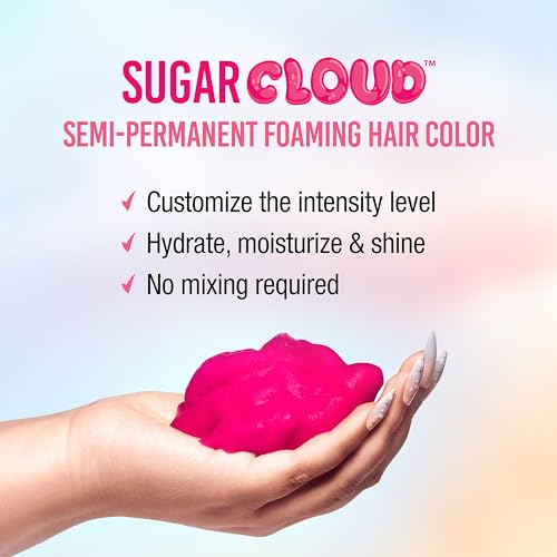 Punky Sugar Cloud, Semi-Permanent Foaming Hair Color, CandyFloss, 6 fl oz.