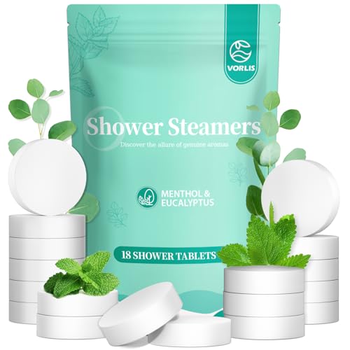 Shower Steamers Aromatherapy - 7 Pack Eucalyptus & Menthol Shower Tablets, Long-Lasting Strong Scent Vapor Bombs with Natural Essential Oil Relaxation and Stress Relief Bath Surprise for Women and Men