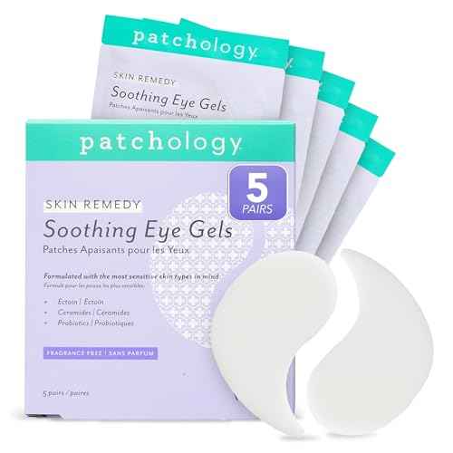 Patchology Skin Remedy Soothing Eye Gels ? Ultra-Soft Hydrogel Undereye Masks with Ectoin, Ceramides & Botanical Blend ? Hydrate, Revive & Refresh Puffy & Tired Eyes ? For All Skin Types (5 Pack)