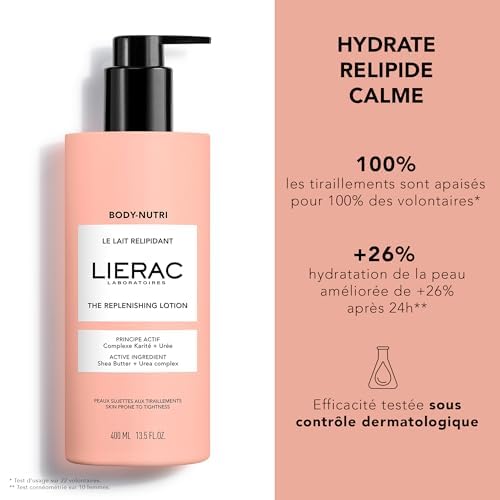 Lierac Replenishing Body Lotion for Women - Hydrating Formula with Niacinamide, Urea & Shea Butter | 400ml