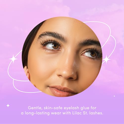 Lilac St - PRO Lash Glue (Black) - Lash Cluster Glue - Quick Dry Formula - Mini Mascara Wand Applicator - Strong & Flexible Hold - Waterproof - Sensitive Eyes Safe - Cruelty Free, Vegan, Women Founded