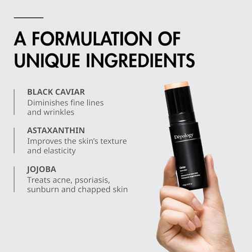 depology Caviar Serum Stick, Multi Balm Stick Hydrating for Refined Wrinkle Appearance, Luxurious Facial Balm to Hydrate and Diminish Signs of Aging, Korean Skin Care