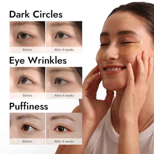 MIZON Under Eye Patches for Puffy Eyes & Dark Circles, 24K Gold & Snail Mucin, 60 Pcs ? Anti-Wrinkle Collagen & Peptide Formula ? Moisturizing Korean Eye Mask for Elasticity