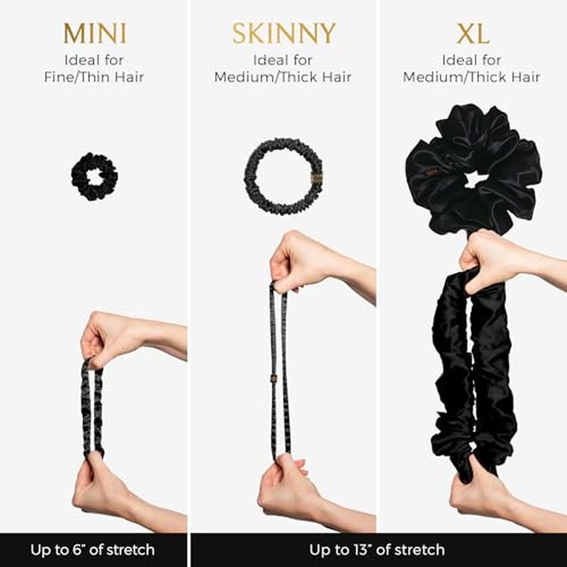 Silk Scrunchies for Women Ponytail Holders – Oversized Mulberry Silk Scrunchies – Extra Large No Damage Hair Ties for Curly, Thick, and Thin - Hair Accessories for Women – Amethyst, XL By Curlfriend