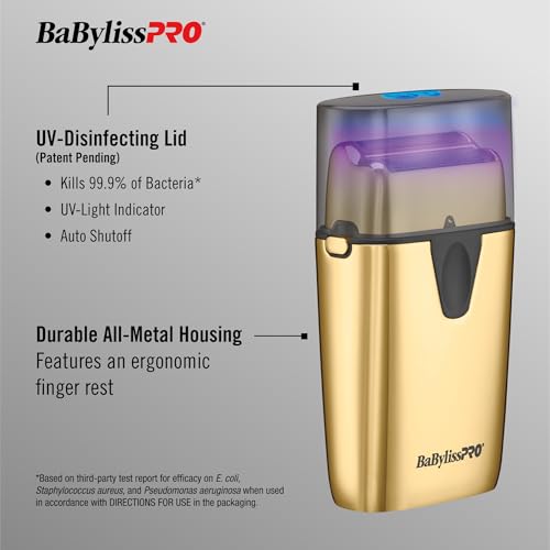 BaBylissPRO Gold UV-Disinfecting Double Foil Shaver
