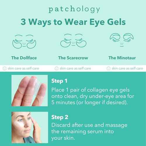 Patchology Under Eye Gel Patches ? Natural Eye Masks for Puffy Eyes, Dark Circles & Eye Bags, Soothing Skincare Treatment for All Skin Types, Beauty & Personal Care Essentials (5 Pairs)