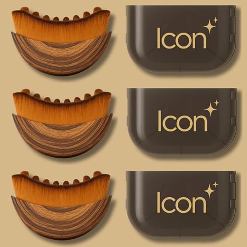 ICON Lymphatic Contour Brush for Face, Face Sculpting Tool for Lymphatic Drainage, Ultra Soft Bristles, Dry Brush, Helps Reduce Look of Puffiness (1 Pack)