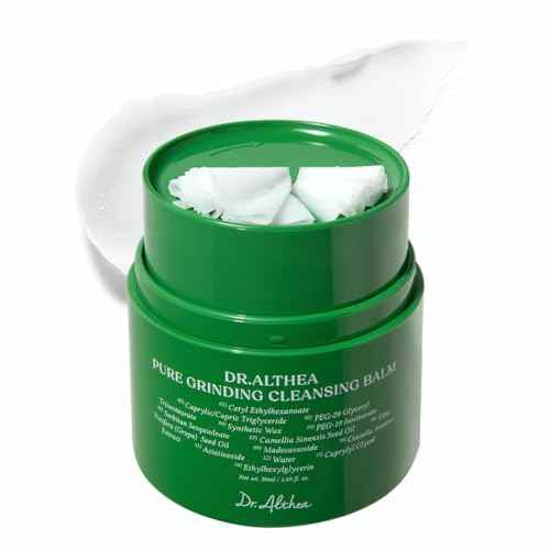 Dr.Althea Pure Grinding Cleansing Balm | Hygenic One-Step Makeup Cleansing Oil with Madecassoside | Non-Greasy Sorbet Texture | Soothing for All Skin Types | Korean Vegan Skin Care | 1.69 Fl Oz