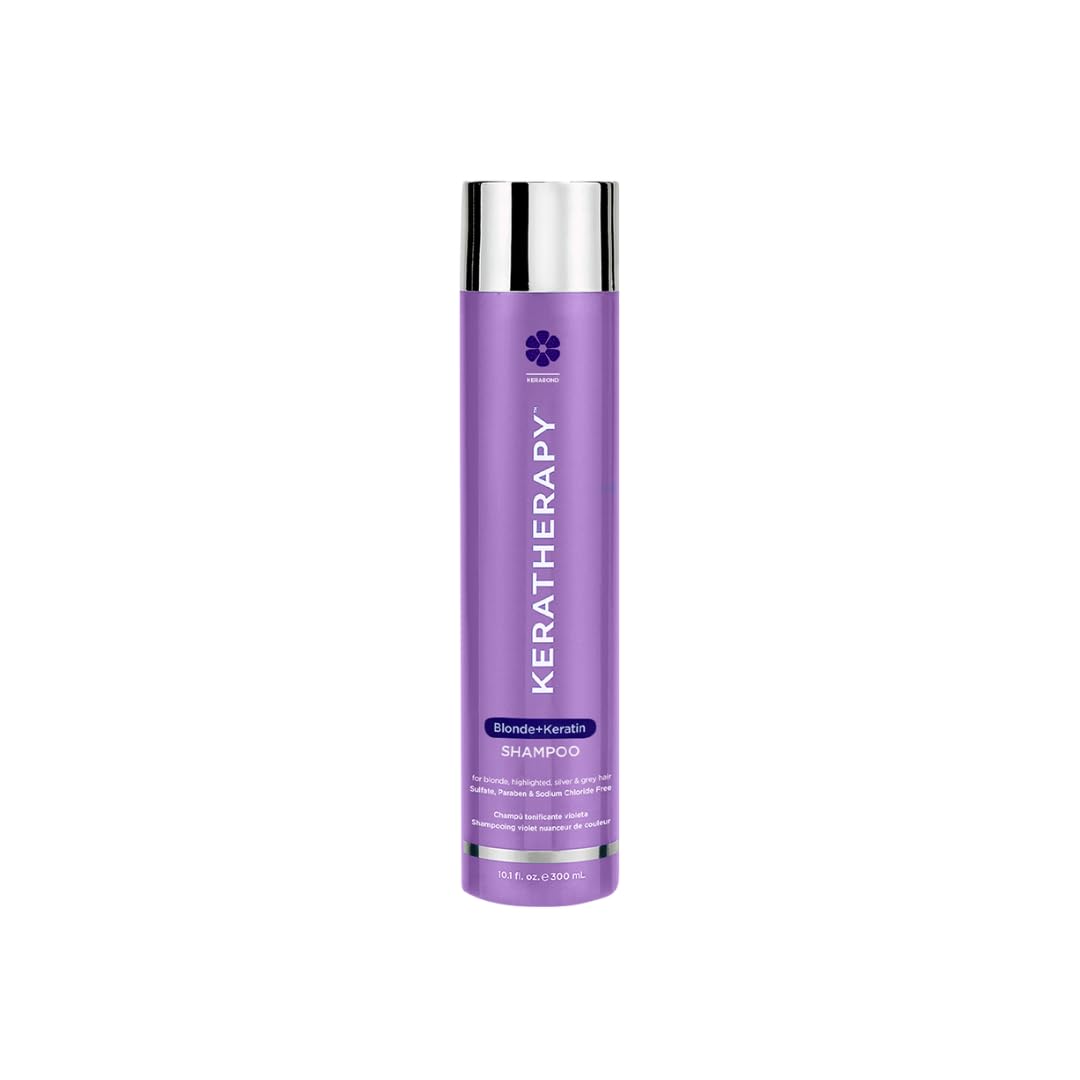 KERATHERAPY Violet Toning Shampoo - Keratin Infused for Blonde, Silver & Highlighted Hair | 10.1 fl. oz.