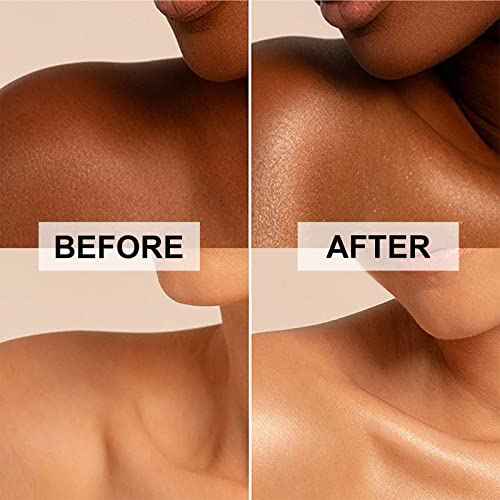 Body Shimmer Oil, Rose Gold Natural Glow Luminizer, Long Lasting Waterproof Moisturizing Liquid Illuminator Highlighter Makeup for a Sun-Kissed Glow, Brush Include, 1oz, Light Medium
