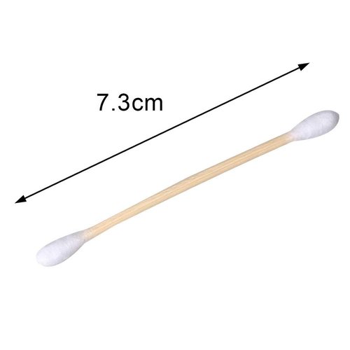 RIKWOG Cotton Swabs - 1200 Count Bamboo Sticks with Clear Containers for Makeup & Personal Care