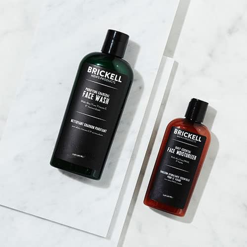 Brickell Men's Daily Essential Face Care Set - Purifying Charcoal Wash & Moisturizer, Natural & Organic