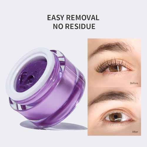 Cream Lash Remover for Eyelash Extensions,10g Eyelash Glue Remover Lash Tech Supplies for Salon Use,Grape Flavored