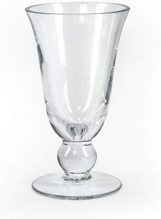 Serene Spaces Living Glass Urn Vase - Decorative Pedestal for Floral Centerpieces | 7.5" Tall, 4.5" Diameter