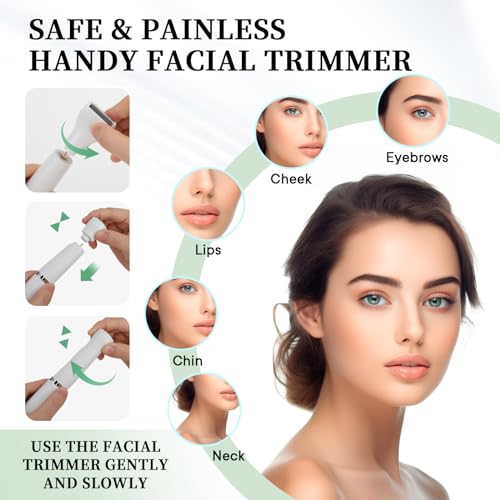 ENSSU Bikini Trimmer Foil Shaver for Women-Waterproof Pubic Hair Trimmer Painless 4 in 1 Body Hair Groomer Facial Hair Removal Lady Grooming Shaver Clipper for Legs,Bikini Lines,Face