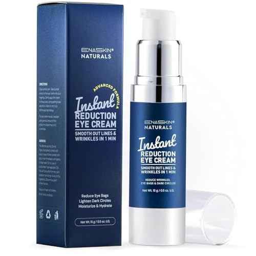 Enaskin Naturals Instant Eye & Face Lift Cream - Rapid Tightener and Wrinkle Filler for Deep Wrinkles - Under-Eye Bags & Puffiness Remover - Temporary Face Firming for Women & Men in 60s - 0.5 oz