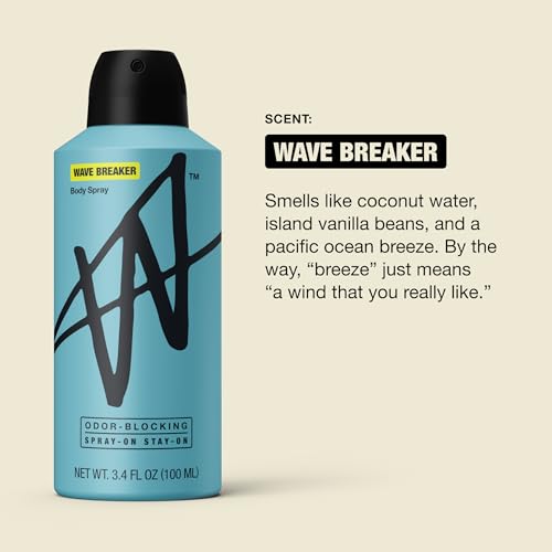 Jake Paul Chainsaw Body Spray for Men By W, Odor Blocking Body Deodorant, Long Lasting Protection, Limited Edition, 3.4 fl oz