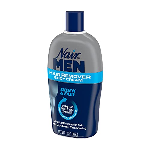 Nair Men Hair Remover Body Cream, Body Hair Remover for Men, 13 Oz Bottle