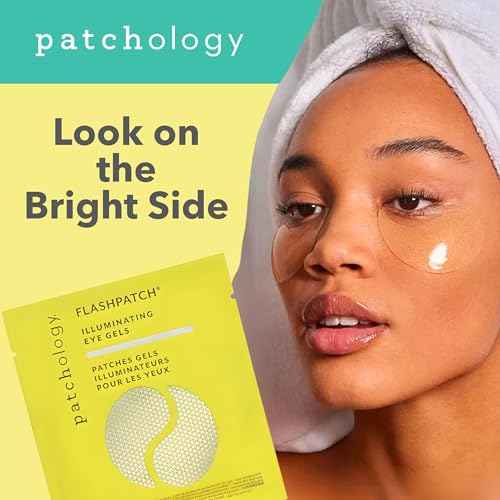PATCHOLOGY Eye Mask, Brightening Under Eye Patches for Puffy Eyes and Dark Circles, Vitamin C Serum, Dark Circles Under Eye Treatment, Hydrating Eye Patches for women and men (5 Pairs)