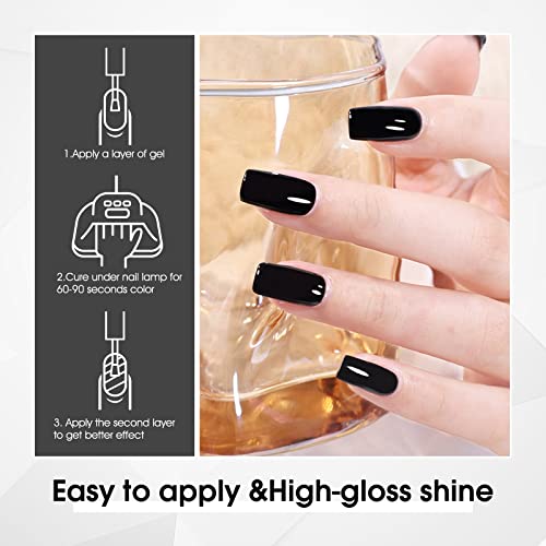 VENALISA Royal Blue Gel Nail Polish, 1 Pcs Navy Dark Blue Gel Polish Electric Bright Neon Color High Gloss Soak Off U V Nail Manicure Salon and DIY at Home Gifts for Women