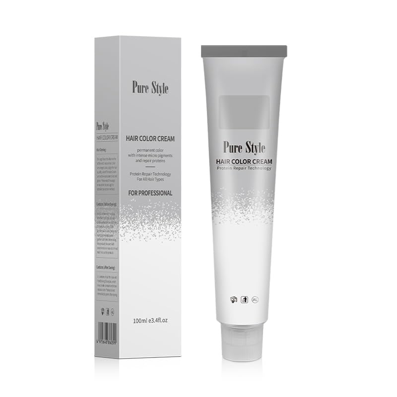 YSNSTYLE Hair Color Cream - Ammonia-Low Permanent Dye for Nourishing Light Neutral Brown | 3.4 fl oz (100ml)