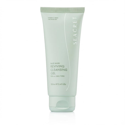 SEACRET Dead Sea Cleansing Gel - Hydrating Foaming Facial Cleanser with AHAs & Minerals, 3.4 fl oz