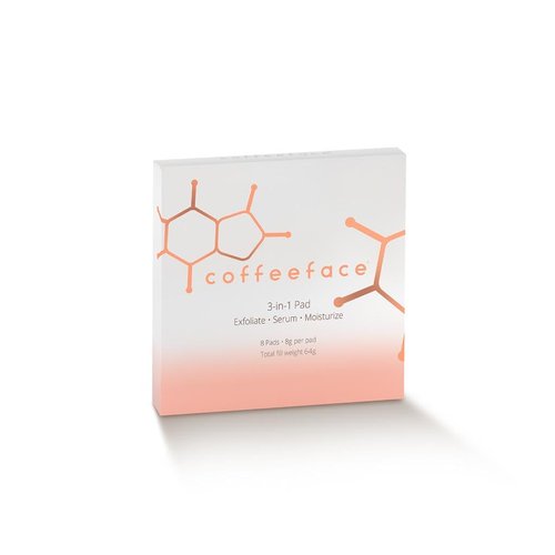 Coffeeface Anti-Aging Moisture Pads - 3-in-1 Exfoliating & Hydrating Skin Treatment | 8 Count | Hypoallergenic