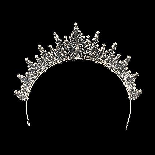 Crown and Tiaras Princess Crown for Women and Girls Crystal Headband for Brides Princesses Birthdays Halloween Cosplay Parties Weddings Proms and Pageants Accessories (Black Crystal)