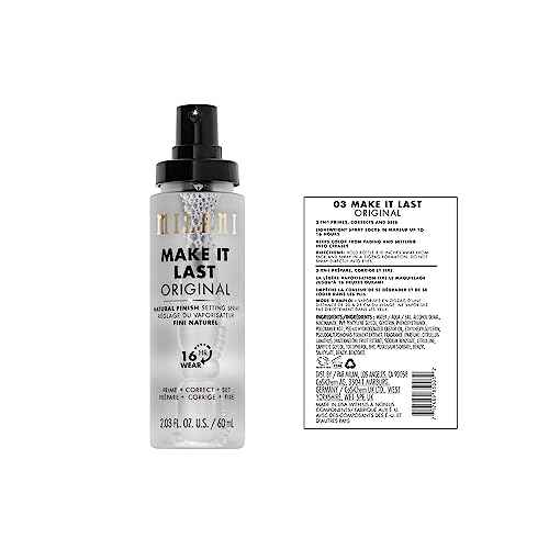 Milani Setting Spray + Primer, Make It Last Original - Natural Finish with Niacinamide for Hydration, Setting Spray for Makeup and Face Primer, 3-in-1 Prime + Hydrate + Set, 2.03 Fl. Oz